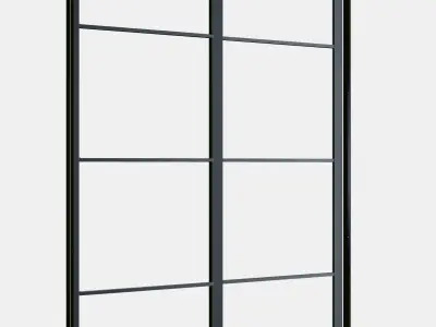 PAX Pair of sliding door frames w rail 2 Low-poly 3D model