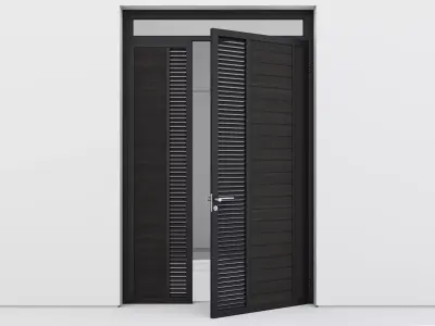Aluminium door 76 3D model