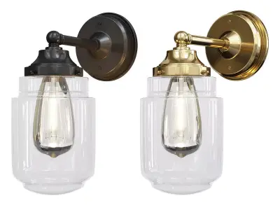 Reed Outdoor Sconce Jar Shade Low-poly 3D model