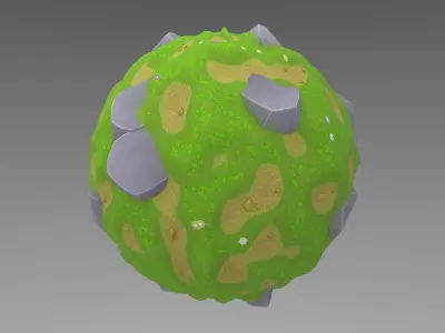 Grass - Stylised PBR Texture - Material 3D model