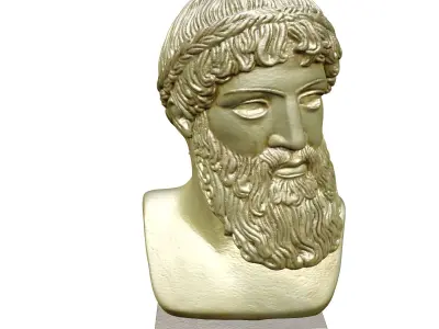 Bust Poseidon Low-poly 3D model