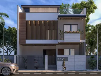 modern exterior 3D model buy