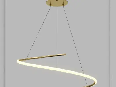 Futuristic LED Pendant Light  3D model