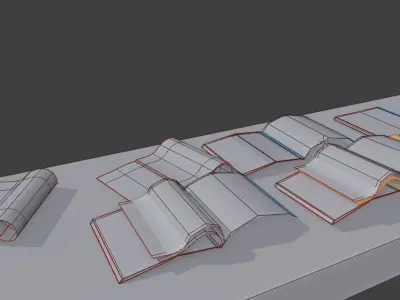 realistic collection of magazines Low-poly 3D model