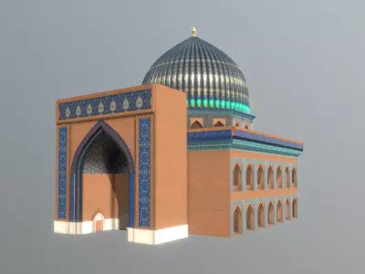 Samarkand Historical Building Low-poly 3D model