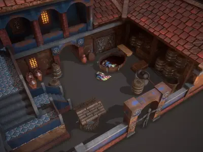 Medieval Farm House Pack Low-poly 3D model