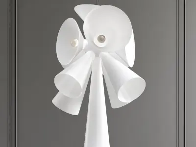 Nebula pendant light hanging from wall 3D model