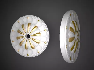 Plaster ceiling insignia  prefabricated  ceiling medallion 3D model