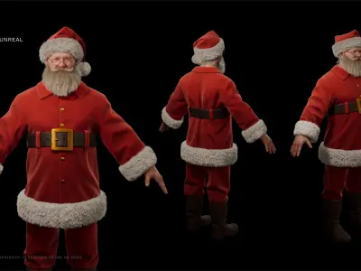  Classic Santa Clause animated for Unreal engine 