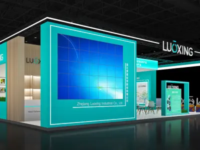 Booth Exhibition Stand Stall 10x15m Height 440cm 4Open 3D model 3D model