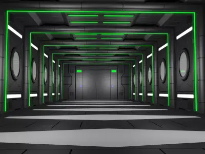 Sci Fi Corridor Lab 3D model