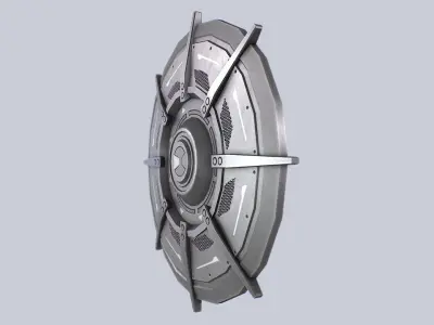 Sci fi shield Low-poly 3D model buy