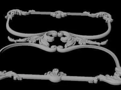 dekor two ornate frames 3D model