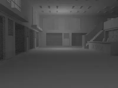 Hospital Interior No Material 3D model