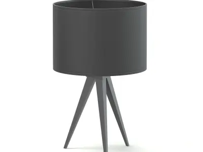 Black Table Lamp 3D Model 3D model