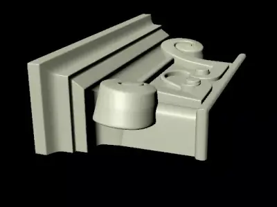 carved pilaster 3D model 13