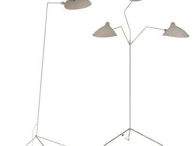 LD-L3B three floor lamps 3D model