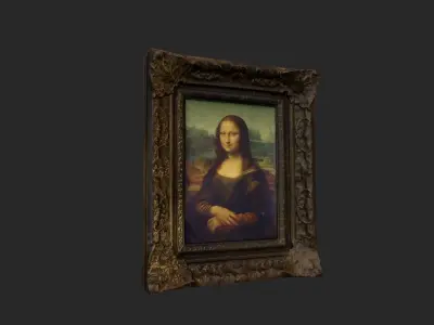 Mona Lisa Low-poly 3D model