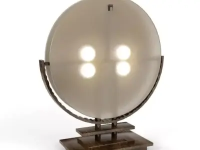 Asian Influenced Desk Lamp 3D model