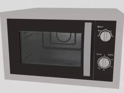 Microwave Low-poly 3D model shop