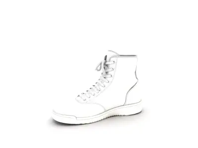 Monochrome Boxing Shoe with Ankle Support Low-poly 3D model