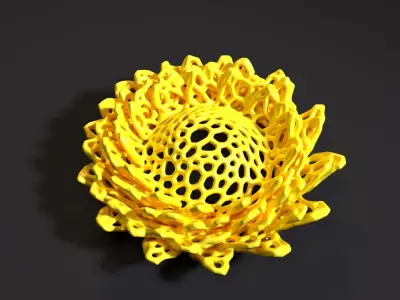 The flower 3D print model