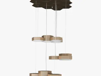 75022x Favo Lightstar Hanging Lamp 3D model