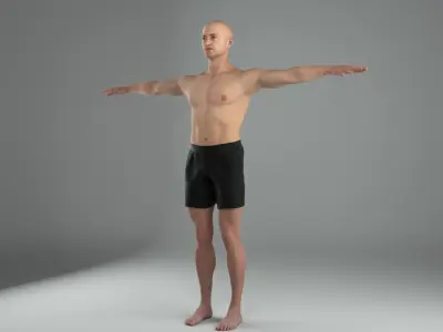 Male full body Rig 3D model