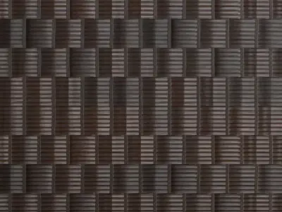 ark Walnut Weave Slatted Wood Panel PBR Seamless Texture