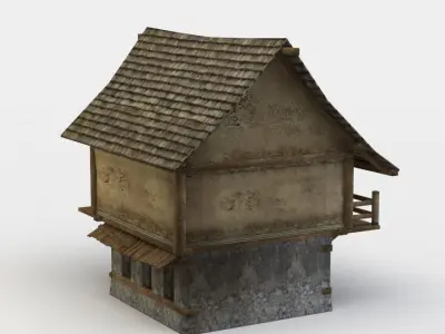 Fantasy house Low-poly 3D model buy