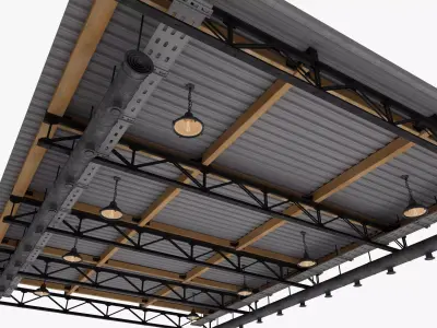 Ceiling Ventilation Pipes 25 3D model