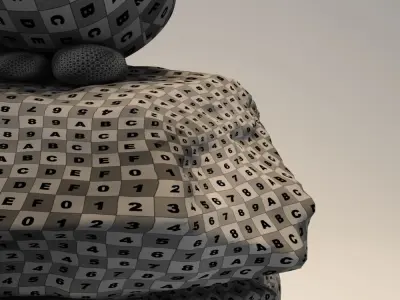 Fountain 3 water made of rocks and stones 3D model