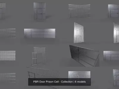 PBR Door Prison Cell 3D Model Pack