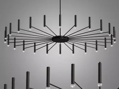Oty Light POP P40 Chandelier round 3D model