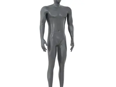 Abstract gray male mannequin 119 3D model