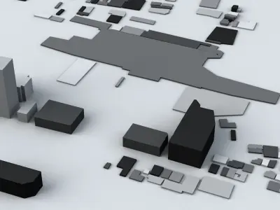 Niigata Streets and Buildings 3D model