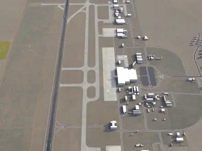 Gaborone - Sir Seretse Khama Airport - GBE Low-poly 3D model