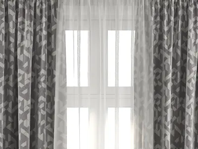 Curtain Set 38 3D model