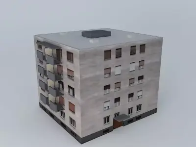 Stambena zgrada ul Jurja Križanića Residential building Free 3D model