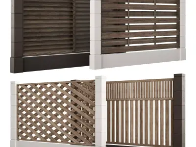 Fences fencing 3 3D model