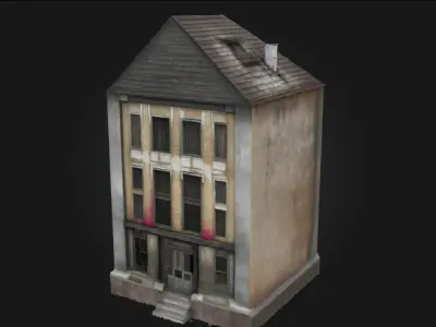 Abandoned Townhouse  Echoes of Urban Decay 3D model