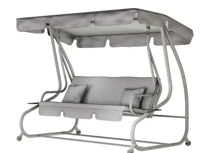 Garden swing 3D model 8