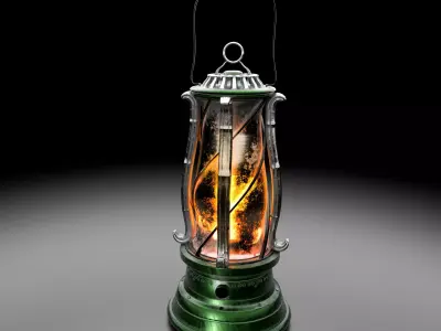 Old Lantern PBR 3D model 3D model