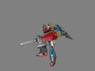 Attacker Gundam B 2 3D model