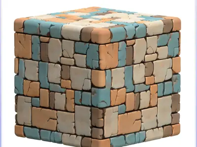 Stylized Stone Floor Seamless Texture Texture 25
