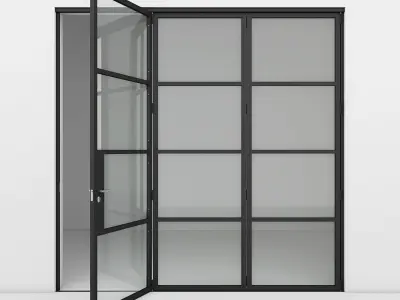 Aluminium door 8 3D model