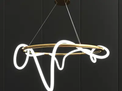 Collection of new minimalist chandelier 6 3D model