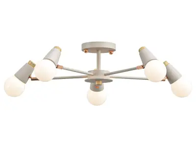 rotary six light ceiling fixture 3D model