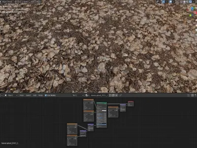 Ultra realistic Ground autumn  3D model