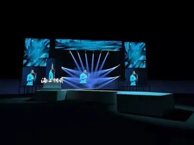 Concert party carnival stage 12 3D model